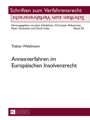 cover image of Annexverfahren im Europäischen Insolvenzrecht